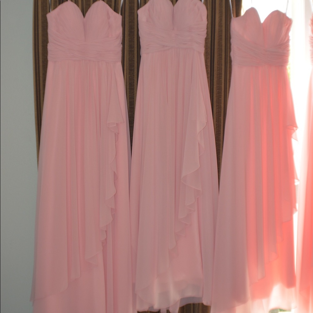 DUSTY PINK SWEETHEART CHIFFON DRESS - Picture 5 of 7
